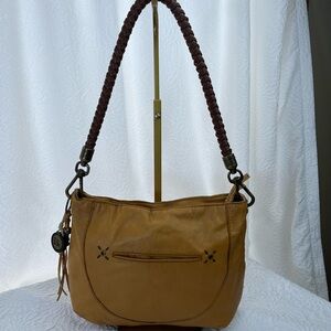 The Sak Tan and Brown Leather Shoulder Bag